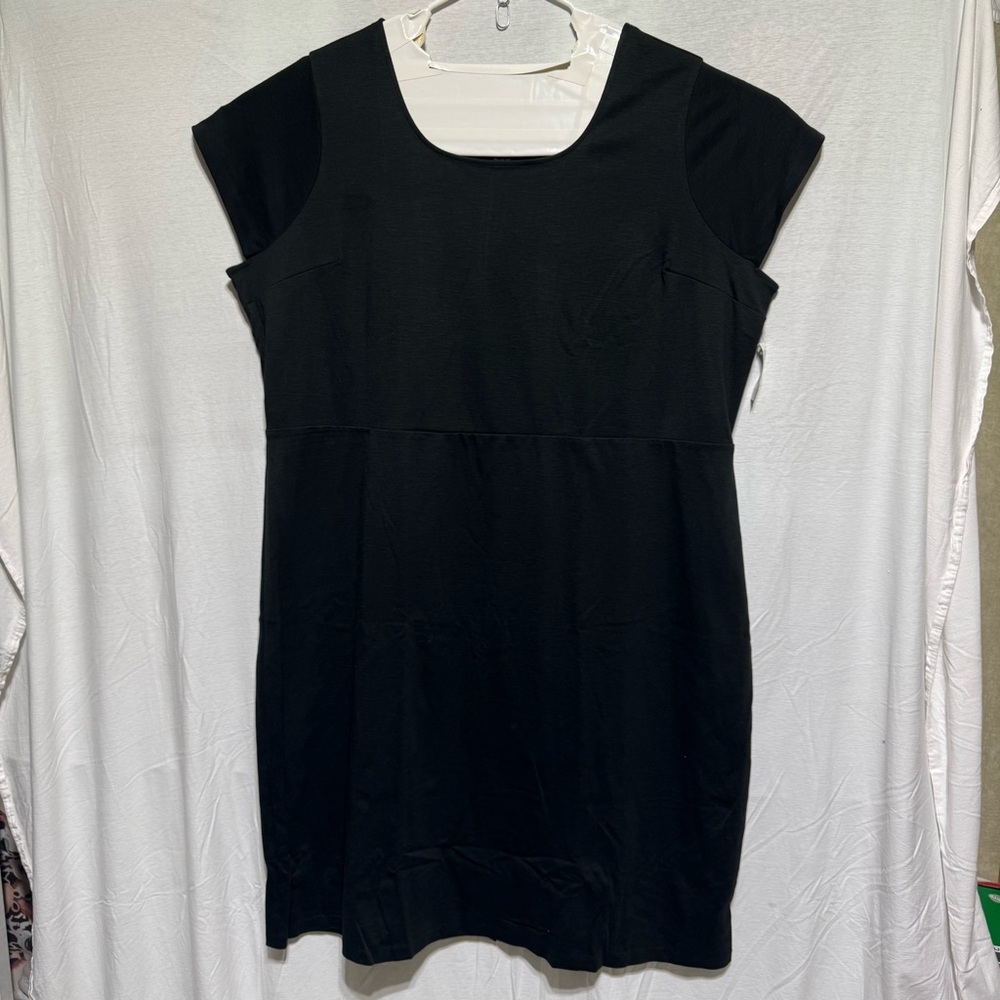 Old Navy Women’s 4XL Cap Sleeve Sheath Black Dress with Zipper NWT Plus Size
